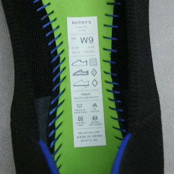 Rothy’s Ladies 9 The Point II Black Knit Pointed-toe Ballet Shoes Flats Loafers - Picture 8 of 12